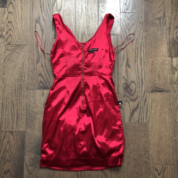 Express Silk Red Dress - Picture 6 of 8